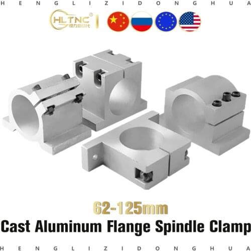 Diameter 62/ 65 / 80 /85 /100/105/110/120/125mm cast aluminium bracket of cnc spindle motor for engraving milling machine