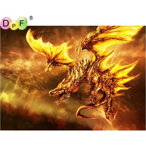 DPF dragon fire Diamond Embroidery Pattern DIY Needlework Diamond Painting Cross Stitch Rhinestones Decor Paintings home decor
