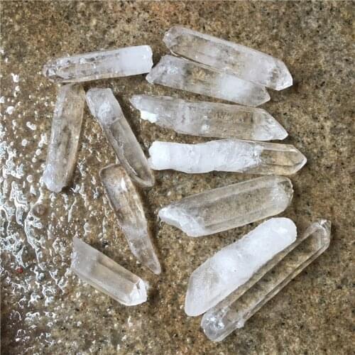 Natural White Clear Quartz Crystal Points Terminated Wand Specimen for Collection
