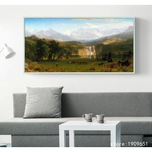 Cotton no frame classical figures forest river canvas printings oil painting printed on cotton wall art decoration picture