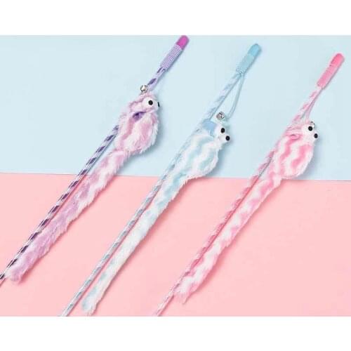 Cat Toy Wand Plush Interactive Toy Creative Long Tail Cat Play Wand Kitten Teaser Toy Cat Playing Training Toys Pet product