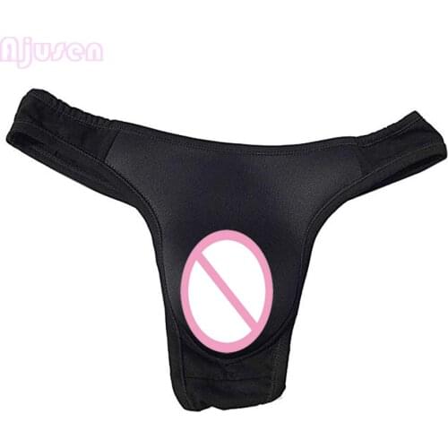 Fake Vagina Underwear Sexy G-Strings Hiding Gaff Shapewear Ajusen for Transgender Crossdresser Shemale