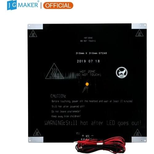 JGMAKER 6Pin Heated Bed With Soldering Heated Cable No Black Diamond Glass For A5S 3D Printer