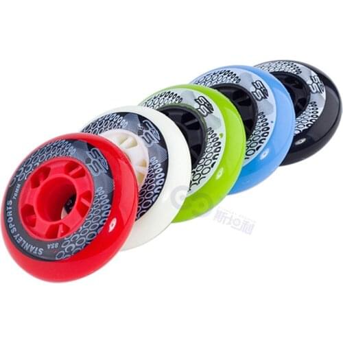 Stanley Roller Skate Wheels PU 85A 72mm/76mm/80mm 8PCS FSK Sliding Braking Street Durable Material With All Full Skating Wheel
