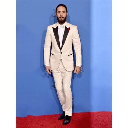 Handsome Groomsmen Peak Lapel Groom Tuxedos Wedding Dress Men Suits Blazer Prom Dinner (Jacket+Pants+Tie) K264