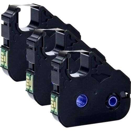 3pk New Black Ribbon Tape Maker MK-RS100B PT-200BK Compatible Cable ID M-11C, M-1STD, M-1PRO,Mk1000, Mk2000, Mk1500, MK2500