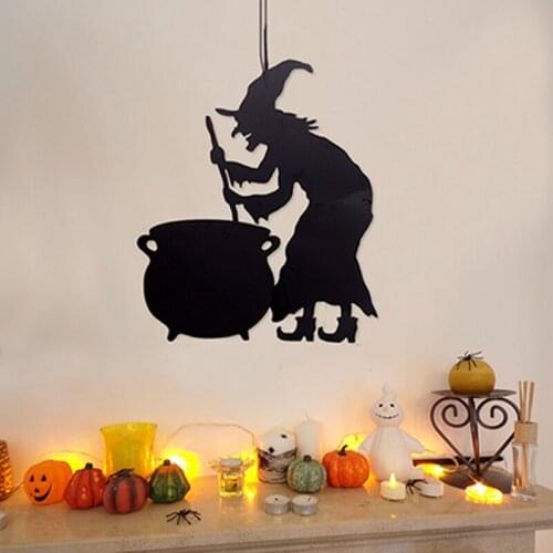 Good Sale Personality Witch Is A Halloween Non-woven Wall Hanging Door Witch Decoration Halloween Party Supplies