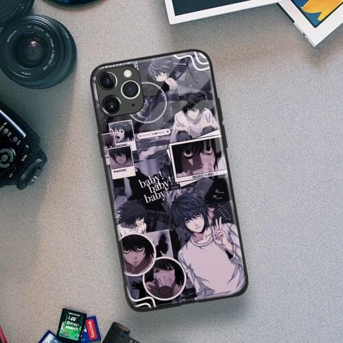 DEATH NOTE L Lawliet Soft Silicone for IPhone Se 6 6s 7 8 Plus X XR XS 11 12 Mini Pro Max Glass TPU Phone Case Cover Shell