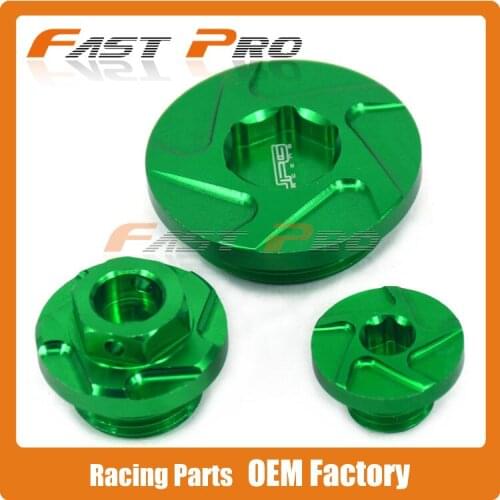 Billet Engine Timing Cover Oil Plug Set For KX250F KXF250 11-18 KX450F KXF450 09-18 KLX450R 08-15 KX250 2019 Dirt Bike Enduro MX