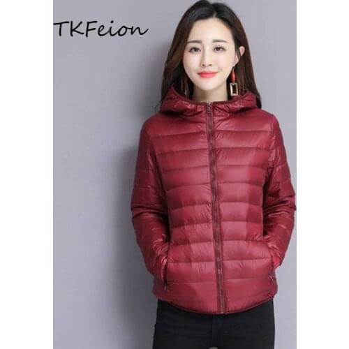 2019 New Women Autumn Winter Cropped Jackets Ladies Warm Cotton Padded Parkas Hooded Fashion Female Short Slim Coats Size:M-3XL