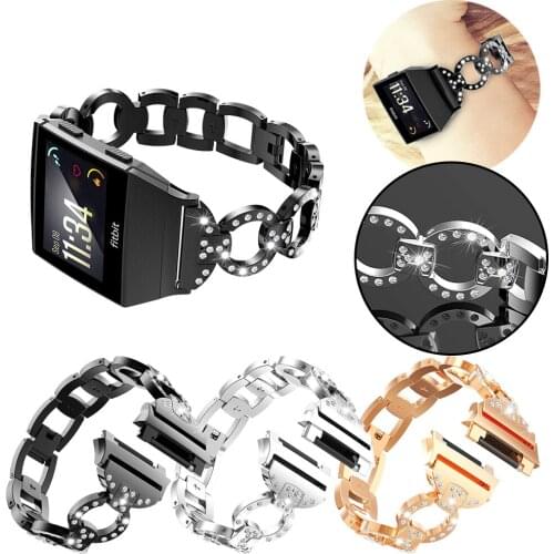 New For Fitbit Ionic watchBand Stainless Steel Strap Smartwatch Metal Replacement Wrist Strap for Fitbit Ionic fashion WatchBand