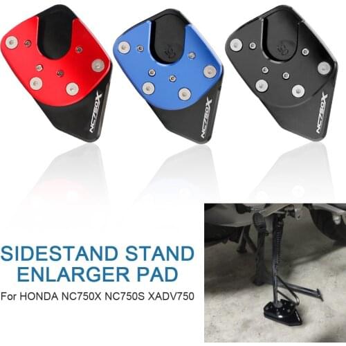 Enlarger Support Extension Pad Plate For HONDA NC750X NC750S XADV750 Kickstand Motorcycle CNC Foot Side Stand Motorcycle Frame