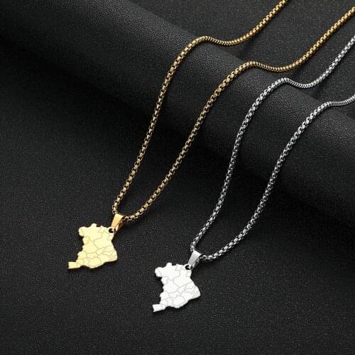 Cxwind Brazil Map Necklace Dainty Gold Silver Color Map Pendant Motherland Map Choker Clavicle Charm Necklaces For Women Girls