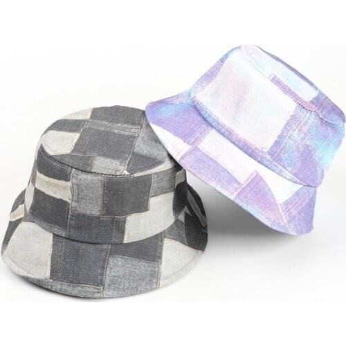 2021 Cotton plaid print Bucket Hat Fisherman Hat outdoor travel hat Sun Cap Hats for Men and Women 332