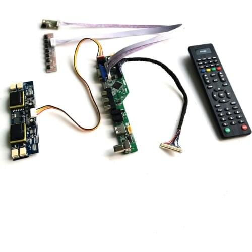 Fit HT17E11/HT17E12/HT17E13 PC desktop 17" VGA+Audio+USB+Remote LVDS 30-Pin 4CCFL 1280*1024 LCD screen controller board kit