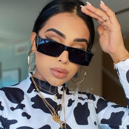 Rectangle Sunglasses Women Men Luxury Brand Hip Hop Sun Glasses Famale Retro Small Square zonnebril dames Face-lift Eyewear