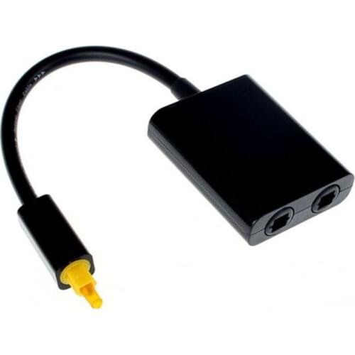 Optical Cable Splitter Toslink Digital Fiber Optical Audio Splitter 2 Way in/Out Optical Splitter Adapter Black / White