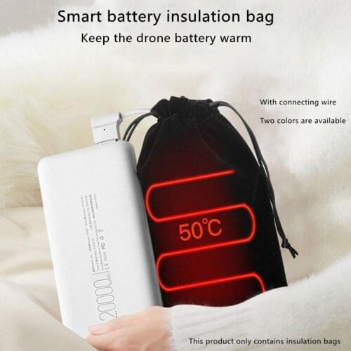 DJI Mavic AIR 2S Universal Battery Insulation Bag for Battery Winter Heating 50 Degrees USB Protection for Mini 2/se Accessories