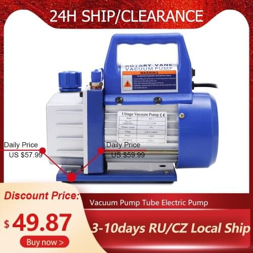 Tube Electric Single-stage Rotary Vane Vacuum Pump Refrigeration Maintenance Automotive Industrial Vacuum Pumps