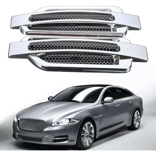 Universal Pair Car Side Air Flow Vent Cover Intake Decoration Stickers Side Mesh Cover Hood Bonnet Car Styling
