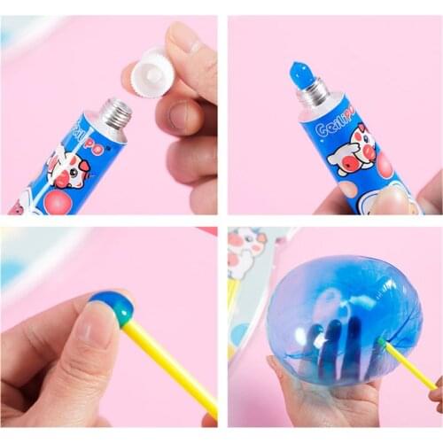 Magic Bubble Glue Toy Blowing Colorful Bubble Ball Plastic Balloon Won't Burst Safe For Kids Boys Girls Gift