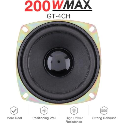 1pcs 4 Inch 200W 12V Car Coaxial Speaker Vehicle Door Auto Audio Music Stereo Full Range Frequency Hifi Speakers
