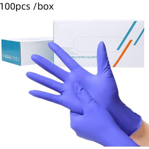 100PCS Disposable Latex Food Nitrile Gloves Thin Flexible Durable Universal Household Latex Gloves