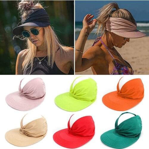 2021 New Arrival Summer Hat Womens Sun Visor Sun Hat Anti-ultraviolet Elastic Hollow Top Hat New Casual Beach Caps Gorras