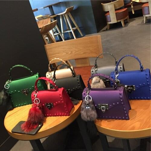 2021 Sac a main fashion summer pvc handbags women luxury designer famous brand female rainbow jelly purses and handbags