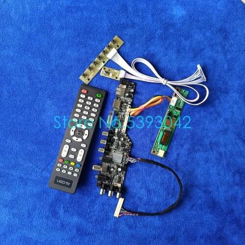 30 Pin LVDS 1CCFL USB VGA AV LCD drive board kit 1680*1050 Fit B154SW01/N154Z1/N154Z3/QD15AL01/QD15AL02 matrix digital DVB