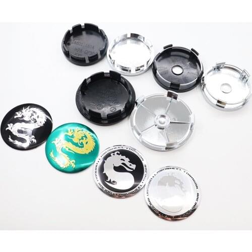 4pcs 56mm 60mm 65mm 68mm Dragon Car Logo Wheel Center Cap Rim Badge Covers Decal Refit Decoration Emblem Sticker Accessories