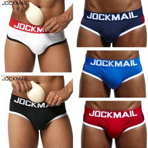 5-Pack Push Up Bulge Enhancing Mens Underwear Briefs Penis Pouch Included Sponge Pad .sexy Gay Men Underwear Cotton Underpant