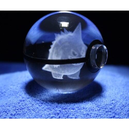 50mm Anime Figures Laser Engraving Crystal Ball For Childrens Birthday Christmas Gifts Home Decor