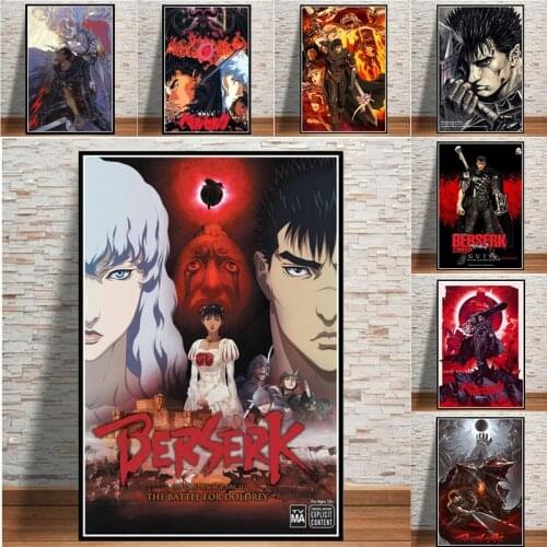 5D DIY Diamond Painting Kentaro Miura Berserk Japan Anime Full Square Cross Stitch Kits Diamond Embroidery Mosaic Art Gift