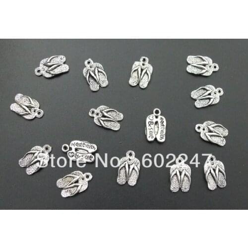 Free Shipping Tibetan Silver Lucky Shoes Charms pendants, DIY Bracelets Charms
