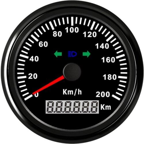 Boat Car Digital Speedometer 120 200 kmh Red LED Speed Gauge fit for BMW Honda Motorcycle Car Boat IP67 Waterproof