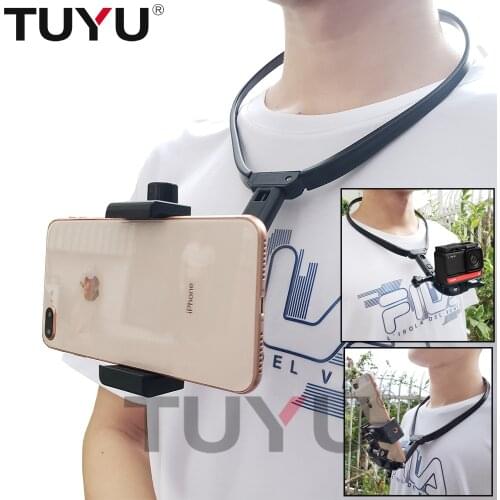 New Hands Free Lazy Neck Phone Stand Holder Wearable Smartphone Mount Bracket for Xiaomi Samsung Sony for GoPro Xiaoyi Accessor