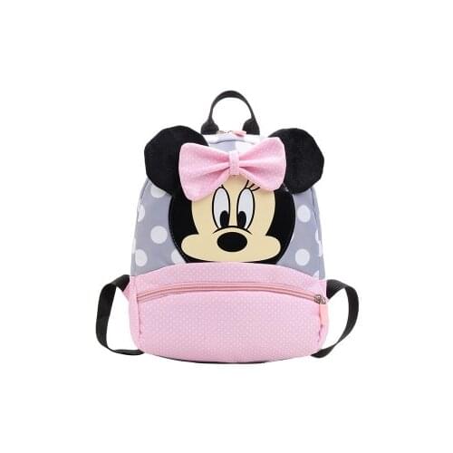 Disney Kindergarten Schoolbag Boy Children Mickey mouse Backpack Cute Cartoon Backpack 2-5 Years Girl pink Travel Backpack