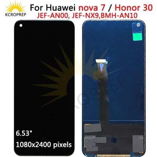 TFT For Huawei Nova 7 5G LCD For honor 30 Display Touch Screen Digitizer Assembly For Huawei Nova7 JEF-AN00, JEF-NX9 LCD