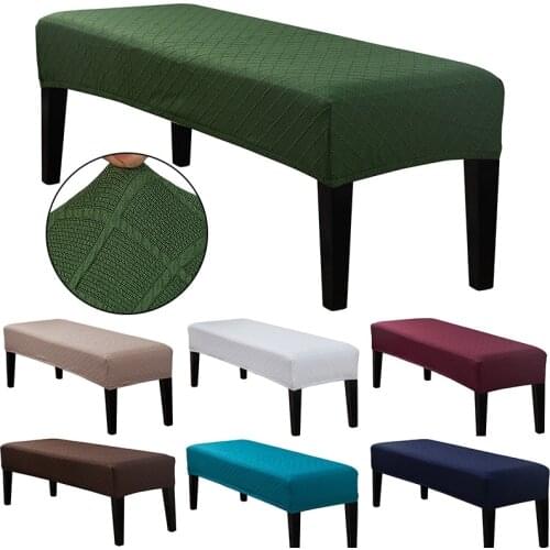 Elastic Long Bench Covers Spandex Chair Bench Slipcover Stretch Seat Protector For Living Room Kitchen Bedroom Decor Cover
