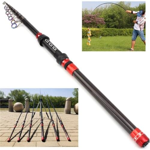 NEW2.1m2.4m2.7m3.0m3.6m fishing rod carbon carp rod Portable Travel Trout Spinning Rod Multifunction sea Long shot fishing pesca