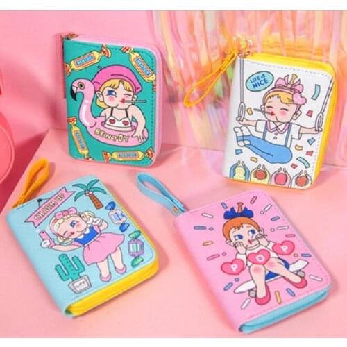 Korean Chic Fashion Women Wallets Cartoon Cute Girls Small Wallet Short Coin Purse Gift card holders