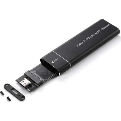 USB 3.1 to M.2 NVME PCIe SSD Enclosure, NVME M-Key to Type C Adapter Case For nvme SSD, USB3.1 to M.2 NGFF SATA SSD case box