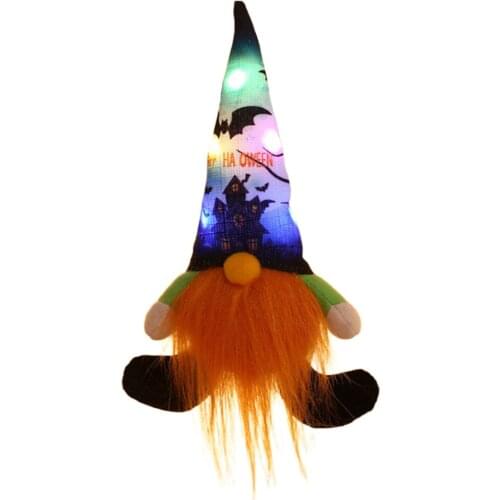 Hot Halloween New Products Luminous Faceless Old Rudolph Pendant Dwarf Doll Decorations Halloween Decorations