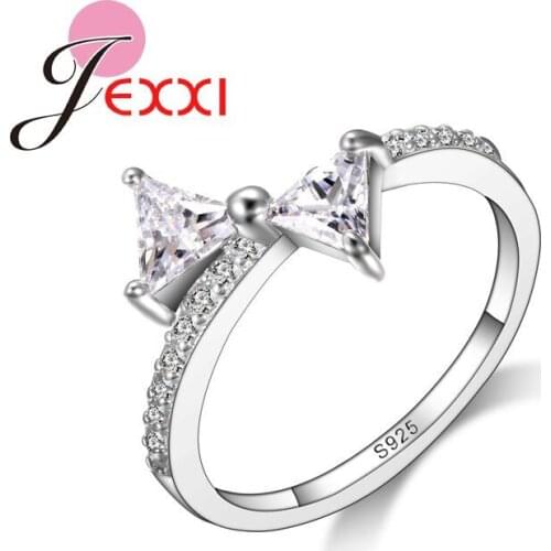 Top Sale New Trendy Ring 925 Sterling Silver Cubic Zircon Women Wedding Anniversary Party Accessory Nice Gift