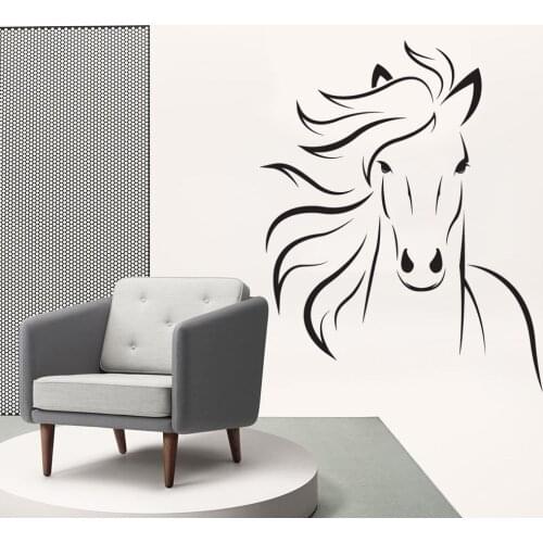 Lovely Wall Stickers horse Wall Decal For Boys Room Vinyl Decals Baby Room Horse Living Room Wallpaper muursticker