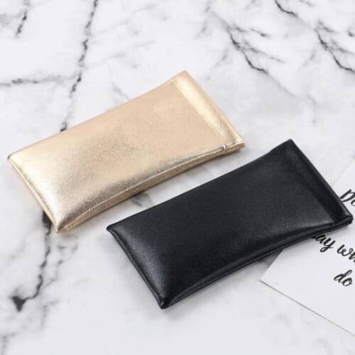 Fashionable Sunglasses Bag PU Leather Glass Case Pouch Mobile Phone Wallet Portable Storege Case Candy Color Nearsighted Glasses