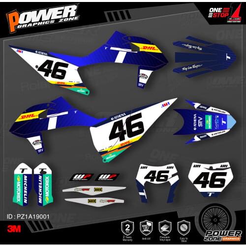 PowerZone Custom Team Graphics Backgrounds Decals 3M Stickers Kit For KTM SX SXF MX 19-20 EXC XCW Enduro 20-N 125 to 500cc 01