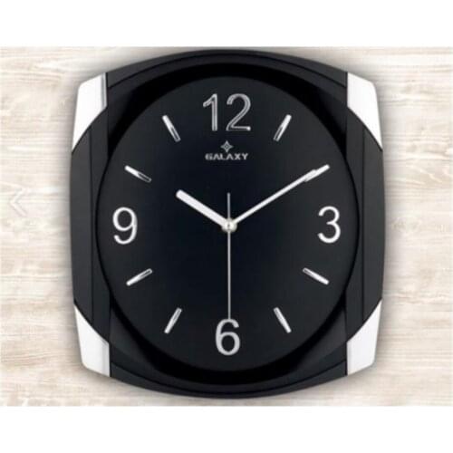 Galaxy Wall Clock Black Classic Silent Dial Bright Gray Bordered Summer Winter Women Men 'S Popular Advantageous Each Season Trend