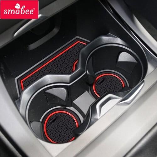 Smabee Anti-Slip Gate slot mat For BMW X1 F48 2016 2017 2018 2019 BMWX1 Car sticker Rubber Cup Holders Non-slip mats Accessories